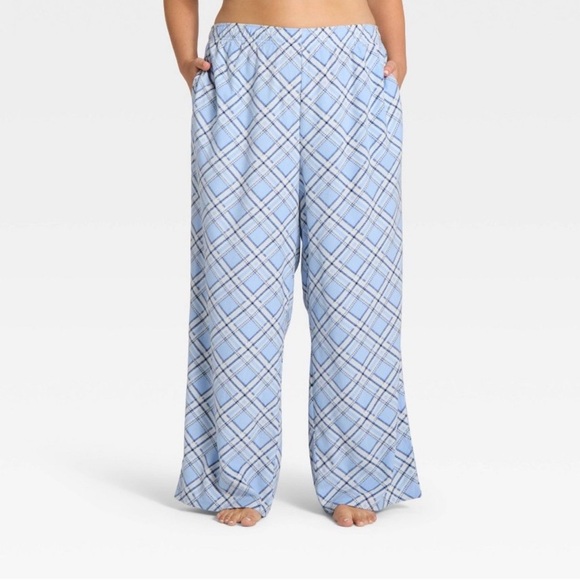wild fable Other - NWT wild fable Women's Microfleece Straight Legs Pajama Pants- Blue Plaid XXL